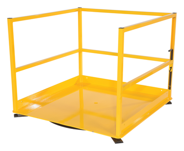 Steel Rotating Mezzanine Safety Gate System 53 In. x 53 In. x 42-3/16 In. 5,000 Lb. Capacity Yellow